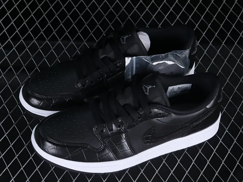 All categories Air Jordan Jordan series basketball shoes Air Jordan 1 Low G version pure original Air Jordan 1 Low Golf "Black Snake Pattern" AJ1 Joe 1 new golf version black snake pattern DD9315-003